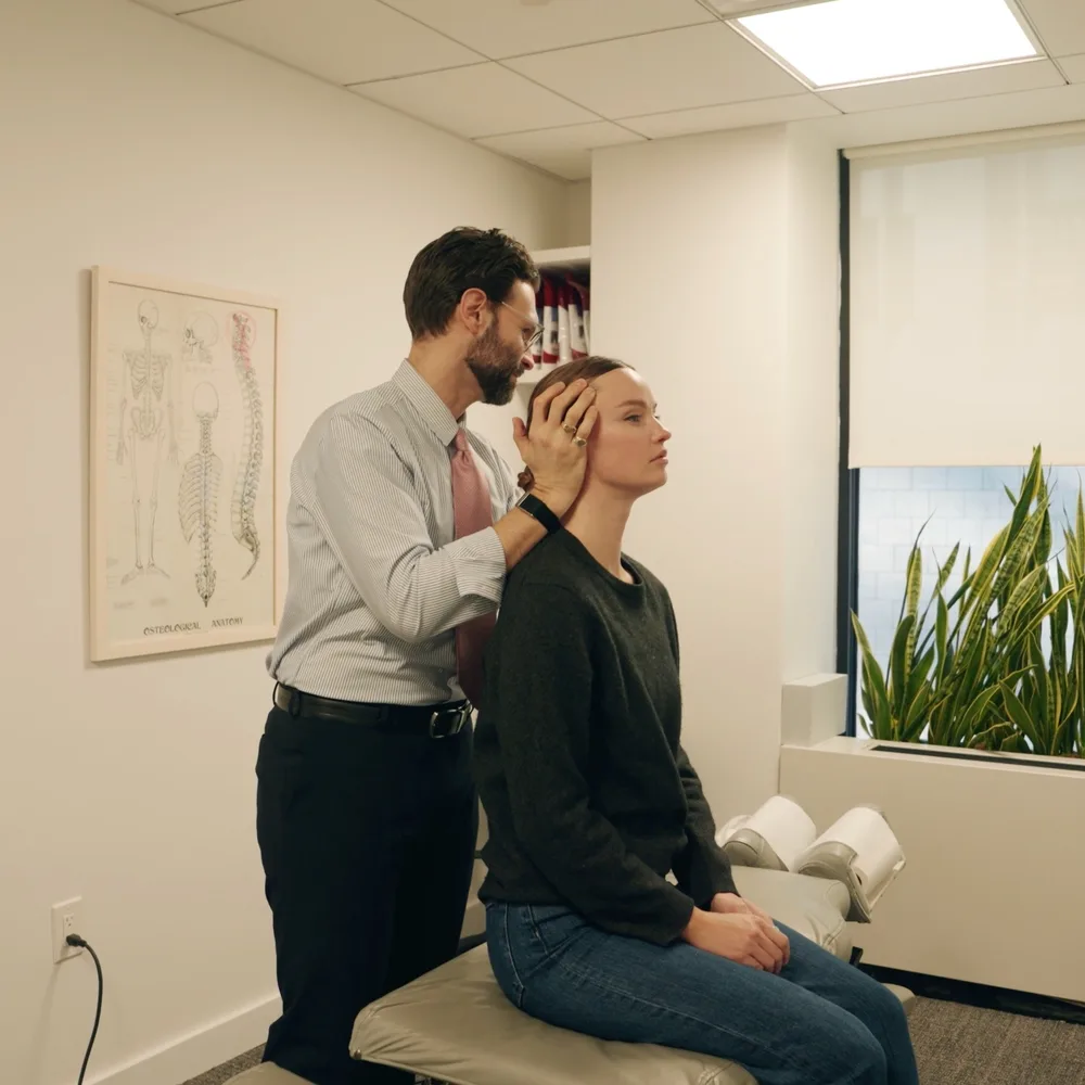 Chiropractic care session