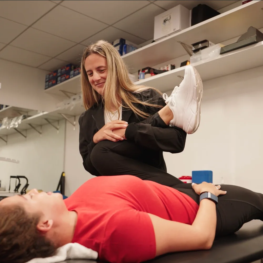 Physical therapy session